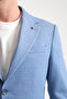 Abrines Men's Indigo Half-Lined Blazer Jacket with Pocket, Cotton Blend, Lycra, Flexible Fabric - 4