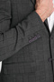 Ribas Men's Navy Blue Lycra Cotton Blended Plaid Patterned Slim Fit Sports Blazer Jacket - 6