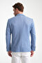 Abrines Men's Indigo Half-Lined Blazer Jacket with Pocket, Cotton Blend, Lycra, Flexible Fabric - 6