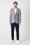 Jawa Men's Dark Navy Blue-Grey Cotton Blend Lycra Stretch Fabric Sports Blazer Jacket - 5