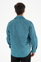 Men's Petrol Blue Comfortable Fit Sports Jacket with Flap, Double Pockets and Snap Fasteners - 6