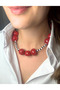 Zr Cherry Beaded Red Black White Necklace - 3