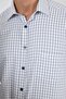 Men's Long Sleeve Checkered Pattern Hard Collar Pocket Cotton Comfort Fit Shirt 1004250176 - 4