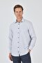 Men's Long Sleeve Checkered Pattern Hard Collar Pocket Cotton Comfort Fit Shirt 1004250176