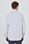 Men's Long Sleeve Checkered Pattern Hard Collar Pocket Cotton Comfort Fit Shirt 1004250176 - 5