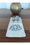 Spoon Holder Serving Presentation 6 Pieces Lotus Flower Embroidered Design Cutlery Case - 6