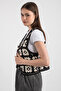 Hatunatila Patterned Süzine Knitted Knitwear Vest Black - 3