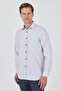 Men's Long Sleeve Checkered Pattern Hard Collar Pocket Cotton Comfort Fit Shirt 1004250176 - 2