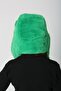 Green Plush Furry Earflap Snapback Girl's Beanie Hat - 7
