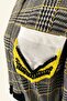 Yellow Plaid Jacket with Embroidered Pockets - 5