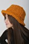Saffron Curly Plush Bucket Children's Hat - 8