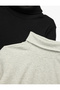 Long Sleeve Turtleneck 2-Piece Camisole T-Shirt Set - 5