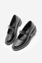 Women's Loafer Strappy Casual Shoes Norgi Black