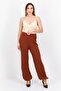 Women Knitted Pull-On Jogger Pants, Brown - 4