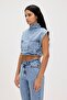 Veronica Blue Women's Denim Crop - 3