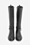 Women's Stoned Buckle Elastic Daily Boots Nayet Black - 6