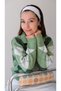 Una Fiaba-Green Soft Textured Women's Knitwear Polo Neck Sweater - 7
