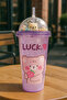 Cute Teddy Bear Themed Double Layer Mica Party Supplies Water Bottle with Straw Soft Drink Bottle 450 ml