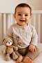 Baby/Child Cotton Lamb Embroidered Long Sleeve Double Set - 3