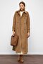 Double Breasted Long Length Coat with Cape Detail K. Kamel 3087 - 2