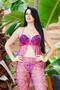Women's 3-Piece Embroidered Pajama Set with Straps - 3