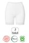 3-Pack Women's 100% Cotton Above-The-Knee Lace Long Shorts Underwear - 3