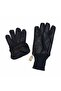 Cold Weather Winter Leather And Knitted Brimmed Gloves With Fur Inside Comfortable And Soft - 4