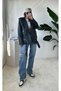 New Season Oversize Women's Black Biker Leather Jacket - 3