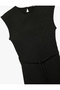 Crew Neck Tie Detail Sleeveless Midi Length Pleated Pencil Dress - 3