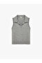 Sleeveless Polo Neck Knitwear Sweater - 3