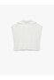 Half Button Turn-Down Collar Sleeveless Hair Knit Sweater - 5