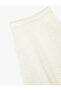 Comfortable Fit Floral Textured Long Flared Skirt with Pockets - 5
