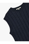 Sleeveless Crew Neck Hair Knit Sweater - 5