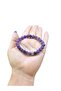 Amethyst Natural Stone Bracelet, Certified Natural Stone, Adjustable Elastic Bracelet - 6