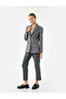 Slim Fit Cigarette Fabric Trousers with Pockets