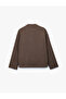 Long Sleeve Stand Collar Buttoned Double-Breasted Cashmere Jacket - 4