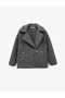 Long Sleeve Pocket Zipper Detailed Short Boucle Coat - 4