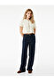 Short Sleeve Crew Neck Knit Cardigan with Ruffle Detail and Pockets