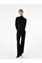 Slim Fit Waist Detailed Spanish Leg Trousers