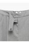 High Waist Wide Leg Baggy Fabric Trousers with Pockets and Pleat Detail - 6
