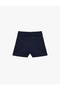 Mini Shorts with Pile Detail and Belt Detail - 4