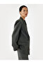 Long Sleeve Viscose Blended Double Breasted Collar Oversize Blazer Jacket