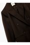 Double-Breasted Brown Women's Blazer Jacket 6Wak50017Uw - 6