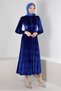 Velvet Dress with Flawed Hem 43437 - 3