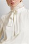 Bluz with Tie-Up Detail on the Collar 45395 - 4