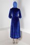 Velvet Dress with Flawed Hem 43437 - 4