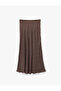 Viscose Fabric Fish Form Polka Dot Midi Skirt - 3