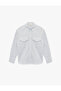 Regular Fit Cotton Long Sleeve Classic Collar Double Pocket Detailed Shirt - 3