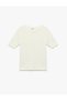 Regular Fit Short Sleeve Crew Neck Buttoned Knitwear Cardigan - 3