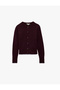 Buttoned Knitwear Burgundy Women's Cardigan 6Wak90041Ht - 3